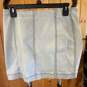 Mini faded blue Jean skirt
